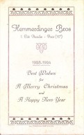 VERY OLD & VINTAGE GREETINGS CARD - 1924 CHRISTMAS AND NEW YEAR GREETINGS CARD - PRINTED AT FRANCE - Andere & Zonder Classificatie