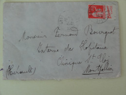 50c Type Paix Avec Vignette "Bledine" 1943 Pour Montpellier - Manual Postmarks