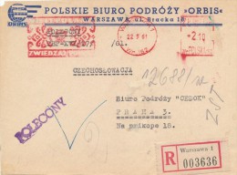 I4151 - Poland (1961) Warszawa 1: ORBIS Visit Poland (Only The Front Cover!) - Cartas & Documentos