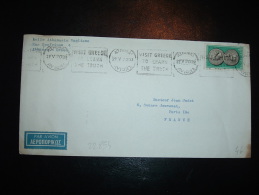 LETTRE PAR AVION POUR FRANCE TP 6 OBL.MEC. 29 V 70 ATHINAI AVION 1 + VISIT GREECE TO LEARN THE TRUTH - Storia Postale