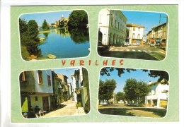 CPM VARILHES (Ariège) - 4 Vues : Bords Ariège, Place De La Mairie, Vieille Rue, Allées - Varilhes