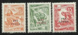 TRIESTE B 1954 ECONOMIA INDUSTRIA YUGOSLAVIA SOPRASTAMPATO JUGOSLAVIA ECONOMY INDUSTRY SERIE COMPLETA COMPLETE SET MNH - Ungebraucht