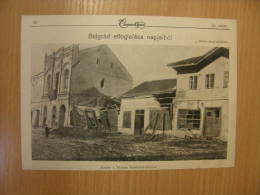 Serbia - Beograd - Prinz Michael  Street After Bombardment -WWI -grande Guerre 1916-18 - Military -  Print   W10 - Autres & Non Classés