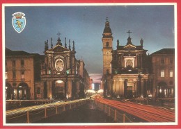 CARTOLINA NV ITALIA - TORINO - Piazza S. Carlo - Notturno - 10 X 15 - Orte & Plätze