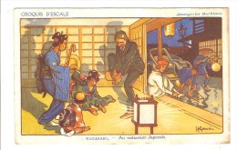 GERVESE ILLUSTRATEUR - CROQUIS D´ESCALE - NAGASAKI - AU RESTAURANT JAPONAIS - Gervese, H.