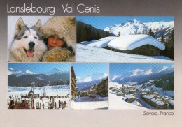 - 73 - LANSLEBOURG - VAL CENIS (Savoie) - Multivues - Timbre: Avion - Photo: Serge Billiemaz - - Val Cenis