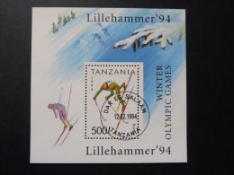 BLOC FEUILLET "TANZANIE " J.O. LILLEHAMMER 94 - Ski De Fond - Invierno 1994: Lillehammer