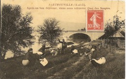 Cpa Sartrouville Apres Un Bon Dejeuner - Sartrouville