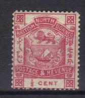 W312 - BORNEO DEL NORD 1889 , 1/2 Cent  Yvert N. 34  *  Mint - Nordborneo (...-1963)