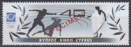 Specimen, Cyprus Sc1024 2004 Summer Olympics, Athens, Athletes - Summer 2004: Athens