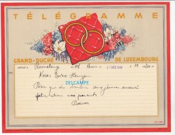 Télégramme Ancien Du Grand Duché Du Luxembourg - Déposé à RUMELANGE En 1949 - Noces à BASCHARAGE - Voir Famille - Autres & Non Classés