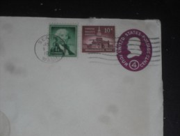 LETTRE ENTIER POSTAL ETATS UNIS UNITED STATES USA  YT 587 ET 615 - WASHINGTON FRANKLIN HALL INDEPENDANCE PHILADELPHIE - 1941-60