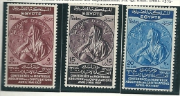Egypt 1937 SG 259-61 MM - Neufs