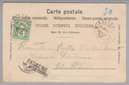 Heimat BE Farnern Bei Wiedlisbach 1905-07-23 Langstempel - Storia Postale