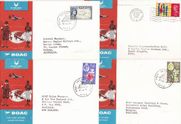1961 BOAC Premier Vol First Flight Between London And Nandi Fiji Collection Of 10 Covers - Fidschi-Inseln (...-1970)