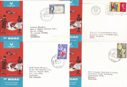 1961 BOAC Premier Vol First Flight Between London And Nandi Fiji Collection Of 10 Covers - Fidji (...-1970)