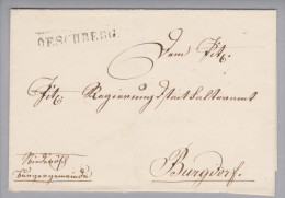 Heimat BE Oeschberg 1847-02-14 Langstempel Brief Nach Burgdorf - ...-1845 Préphilatélie