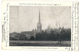 St Julien L'Ars Vue Du Clocher Prise De La Route De Nieul L'espoir Précurseur TB Timbré - Saint Julien L'Ars