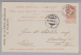 Heimat BE Aarberg 1894-06-26 Ganzsache Von Brüssel - Covers & Documents