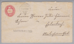 Heimat BE Innertkirchen 1871-01-10 Langstempel 10Rp. Tüblibrief Nach Erlenbach BE - Storia Postale