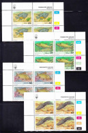 Delcampe - Namibia (previously SWA) - 1992 - Freshwater Angling Fish - Complete Set In Control Blocks - Namibia (1990- ...)