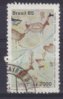 Brazil 1985 Mi. 2110 A     2000 Cr Nationale Briefmarkenausstellung BRAPEX VI. In Belo Horizonte Felmalerei Hirsche - Gebraucht