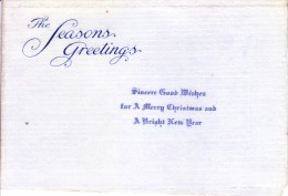 VERY OLD & VINTAGE GREETINGS CARD - 1934 - CHRISTMAS AND NEW YEAR GREETINGS - PRINTED IN INDIA - Other & Unclassified