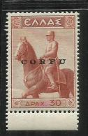 OCCUPAZIONE MILITARE ITALIANA CORFU´ 1941 MONUMENTO EQUESTRE DEL 1938 30 D  MNH - Corfu