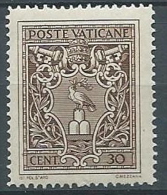 1945 VATICANO MEDAGLIONCINI 30 CENT MNH ** - EDV13 - Unused Stamps
