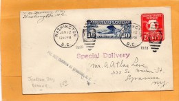 LIndbergh Flight Jan 12 1928 Air Mail Cover Mailed - 1c. 1918-1940 Covers