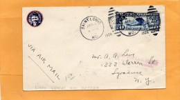 LIndbergh Flight April 18 1928 Air Mail Cover Mailed - 1c. 1918-1940 Storia Postale