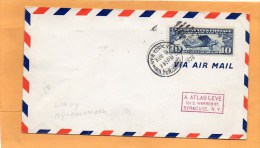 LIndbergh Flight August 9 1928 Air Mail Cover Mailed - 1c. 1918-1940 Brieven