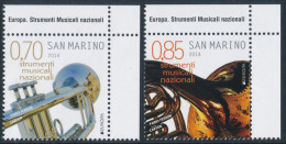 SAN MARINO EUROPA 2014 "National Music Instruments" Set Of 2v** - 2014