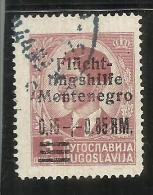 MONTENEGRO 1944 OCCUPAZIONE TEDESCA SOPRASTAMPATO MARCHI TEDESCHI  0,15 + 0,85 SU 3 D TIMBRATO USED - German Occ.: Montenegro