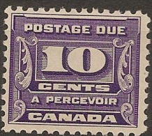 CANADA 1933 10c Postage Due SG D17 HM #BM25 - Segnatasse