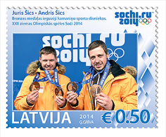 Latvia 2014 BRONZE Medalists In OLIMPIC GAMES RUSSIA Sochi Luge MNH - Winter 2014: Sochi