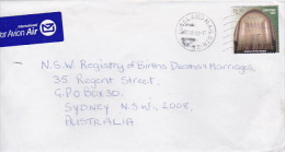 New Zealand 2002 Christmas, St Paul Cathedral On Cover Sent To Australia - Brieven En Documenten