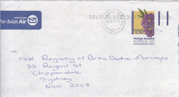 New Zealand 2003  Flower Poroporo Prepaid Envelope Sent To Australia - Brieven En Documenten