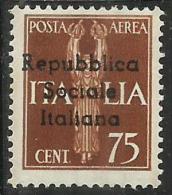 EMISSIONI LOCALI TERAMO 1944 POSTA AEREA AIR MAIL CENT. 75  MNH - Emisiones Locales/autónomas