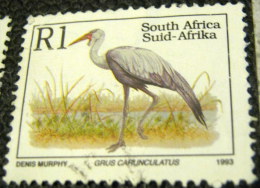 South Africa 1993 Endangered Animals Bugeranus Carunculatus 1R - Used - Gebruikt