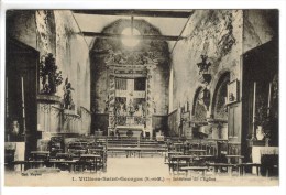 CPSM VILLIERS SAINT GEORGES (Seine Et Marne) - Intérieur De L'église - Villiers Saint Georges