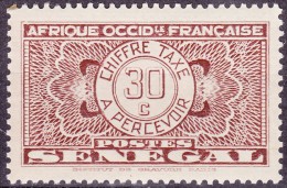 Timbre Taxe Neuf** - Chiffre Taxe à Percevoir - N° 26 (Yvert) - Sénégal (Afrique Occidentale Française) 1935 - Timbres-taxe