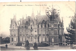 FIXECOURT Le Château Vue Prise Du Parc écrite TB - Flixecourt