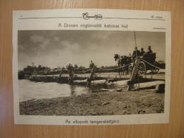 Serbia - Military Bridge On DRINA -    WWI-grande Guerre 1914-18 - Print   W104 - Autres & Non Classés