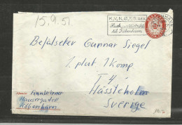 TOP!! DÄNEMARK * GANZSACHENBRIEF VON KOPENHAGEN NACH SCHWEDEN * 1951 ** !! - Postal Stationery