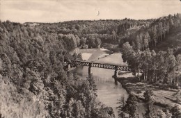 CPA MTTWEIDA- RIVER, BRIDGE, PANORAMA - Mittweida