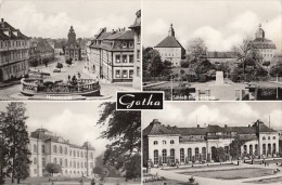 CPA GOTHA- SQUARE, FRIEDENSTEIN CASTLE, MUSEUM, ORANGERIE - Gotha