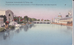 ESPOSIZIONE DI TORINO 1911 - PADIGLIONI DELLA RUSSIA E GERMANIA E PONTE MONUMENTALE  AUTENTICA 100% - Expositions