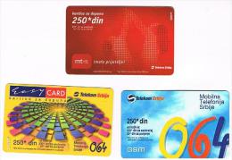 SERBIA -  (GSM RECHARGE ) - LOT OF 3 DIFFERENT      -  USED °  -  RIF. 8100 - Other - Europe