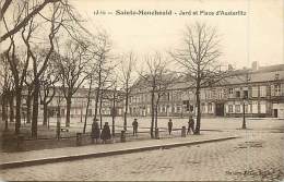 Depts Divers - Marne -ref M962-sainte Menehould -ste Menehould -jard Et Place D Austerlitz - Carte Bon Etat   - - Sainte-Menehould